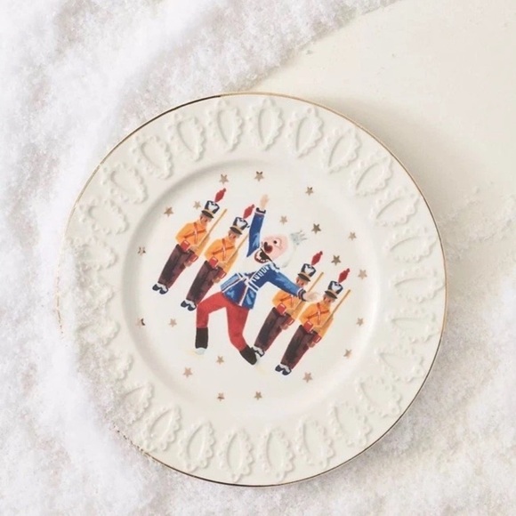 Anthropologie New York City Ballet Stoneware Nutcracker Dessert Side Plate New